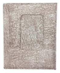 Kadife Kumaş Yüzey 10+1 15x21 Fotoğraf Albümü Beyaz Çizgili