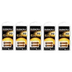 Duracell 312, PR41 Kulaklık İşitme Cihazı Pili 6'lı (5 Paket)