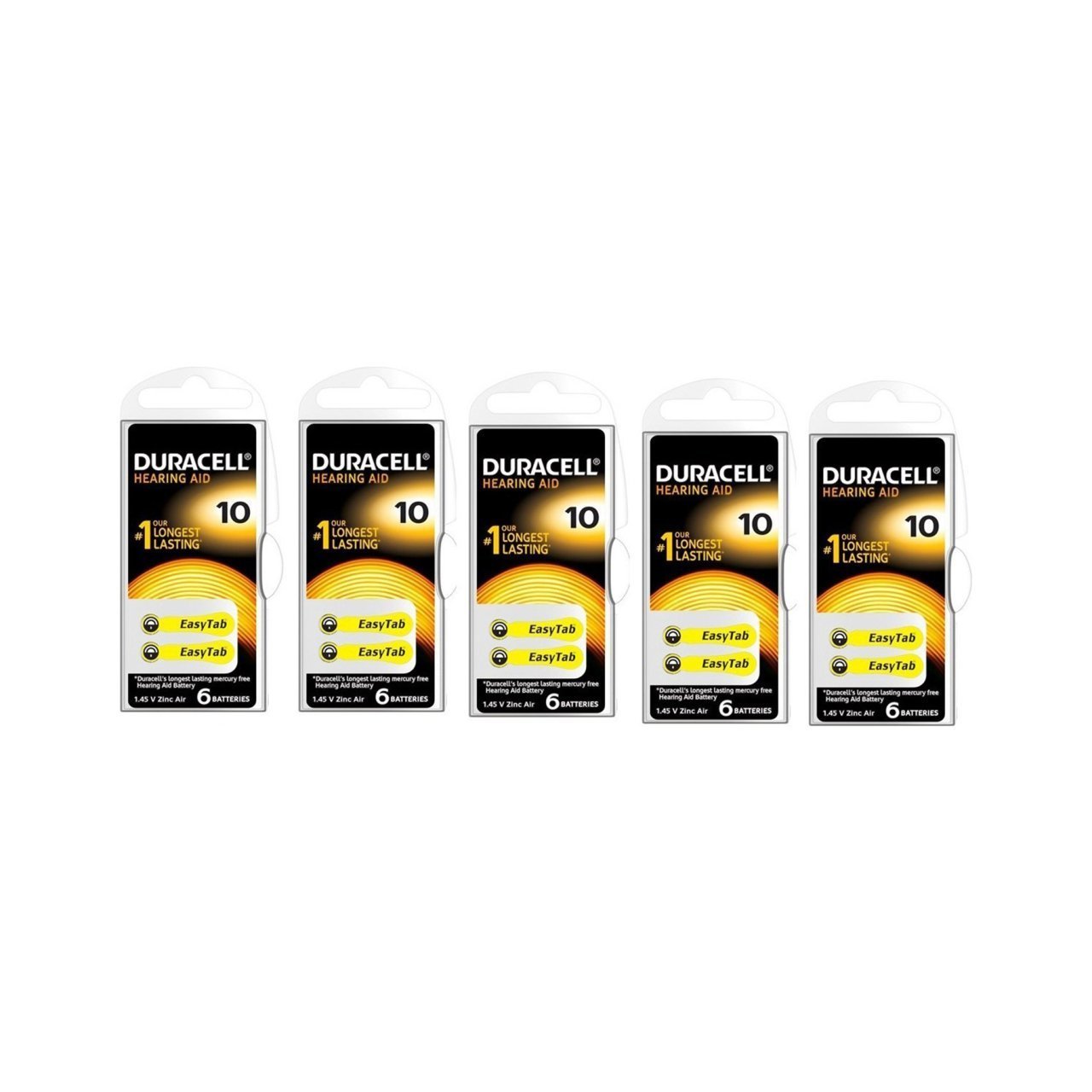 Duracell 10, PR70 Kulaklık İşitme Cihazı Pili 6'lı Paket (5 Paket)