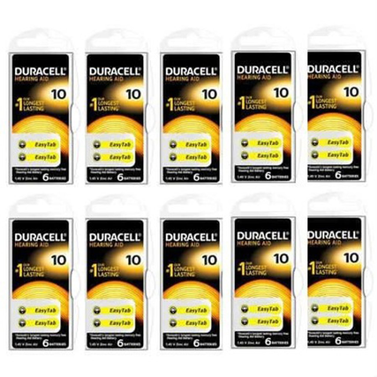 Duracell 10, PR70 Kulaklık İşitme Cihazı Pili 6'lı Paket (10 Paket)