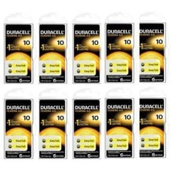 Duracell 10, PR70 Kulaklık İşitme Cihazı Pili 6'lı Paket (10 Paket)