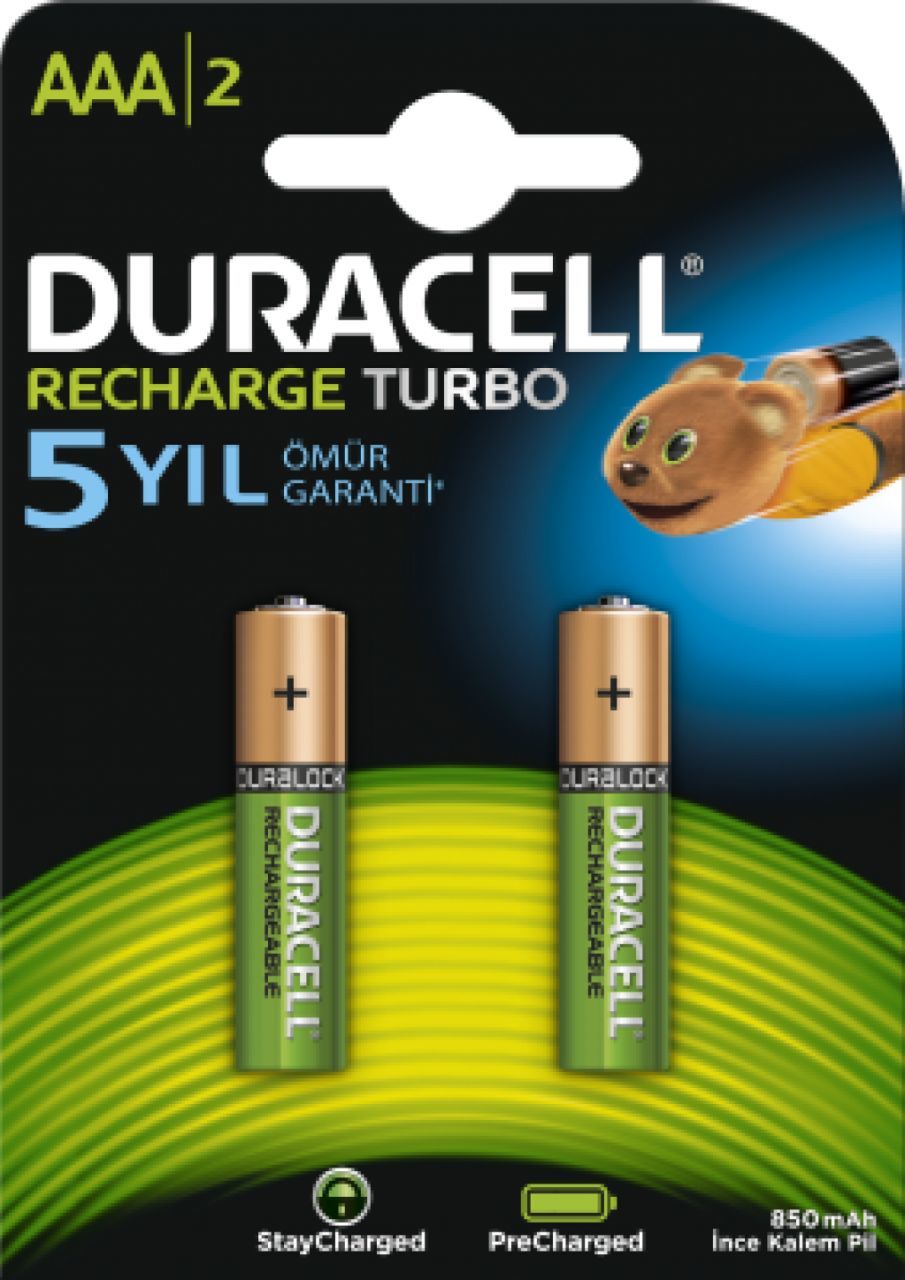 Duracell AAA Şarj Edilebilen Rechargeable Pil 2'li 850A