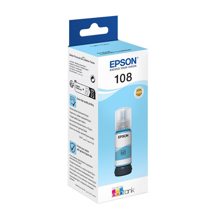 Epson 108 Serisi Orijinal Mürekkepler -LC- 70 ml - L8050, L18050