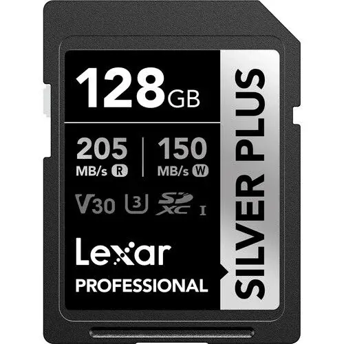 Lexar 128GB Professional SILVER PLUS UHS-I SDXC Hafıza Kartı